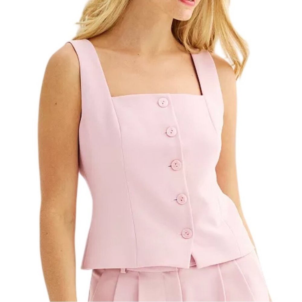 A&F Pink Button Vest